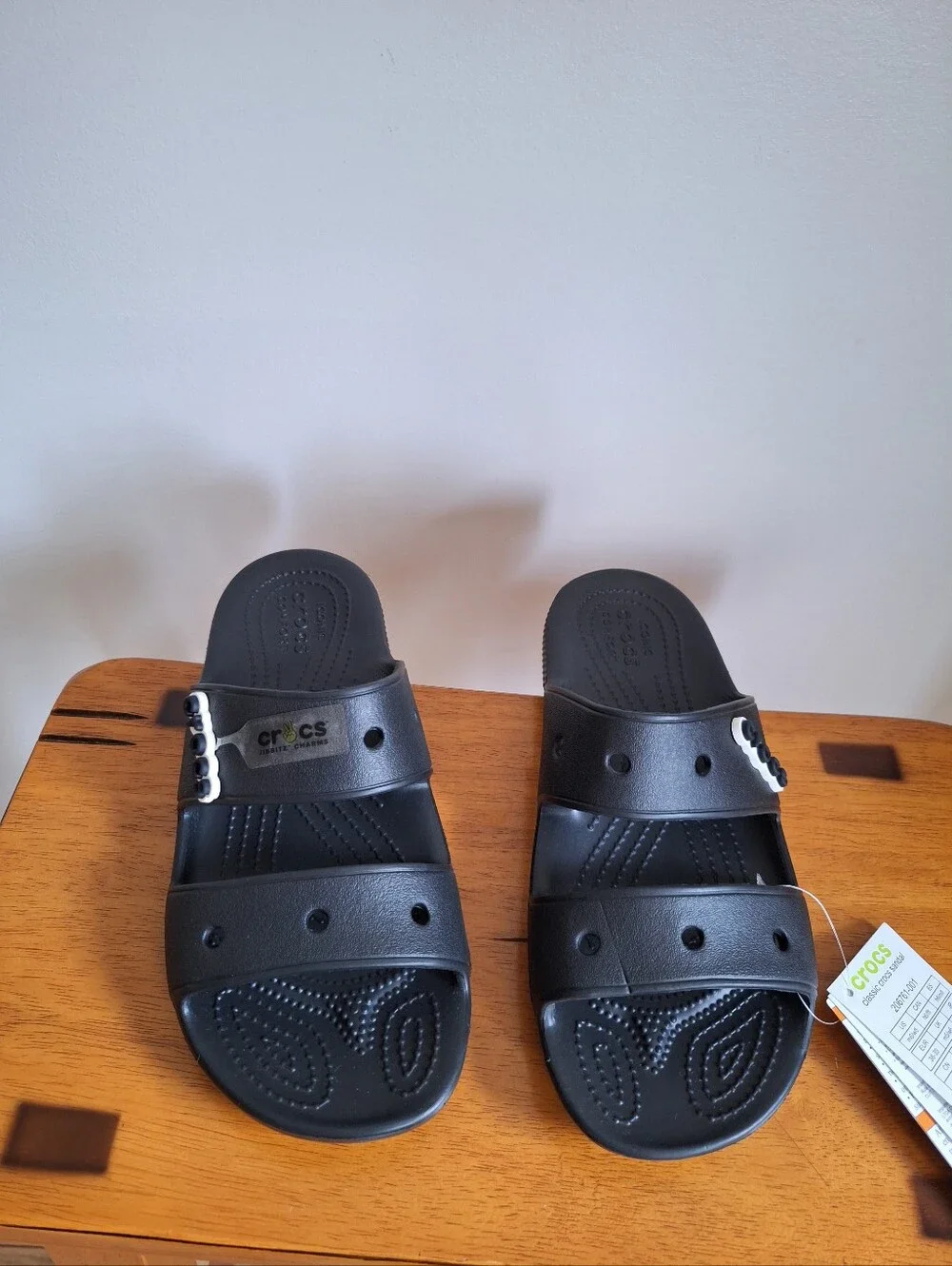 Crocs Classic Two-Strap Sandal Women's Black Size 8